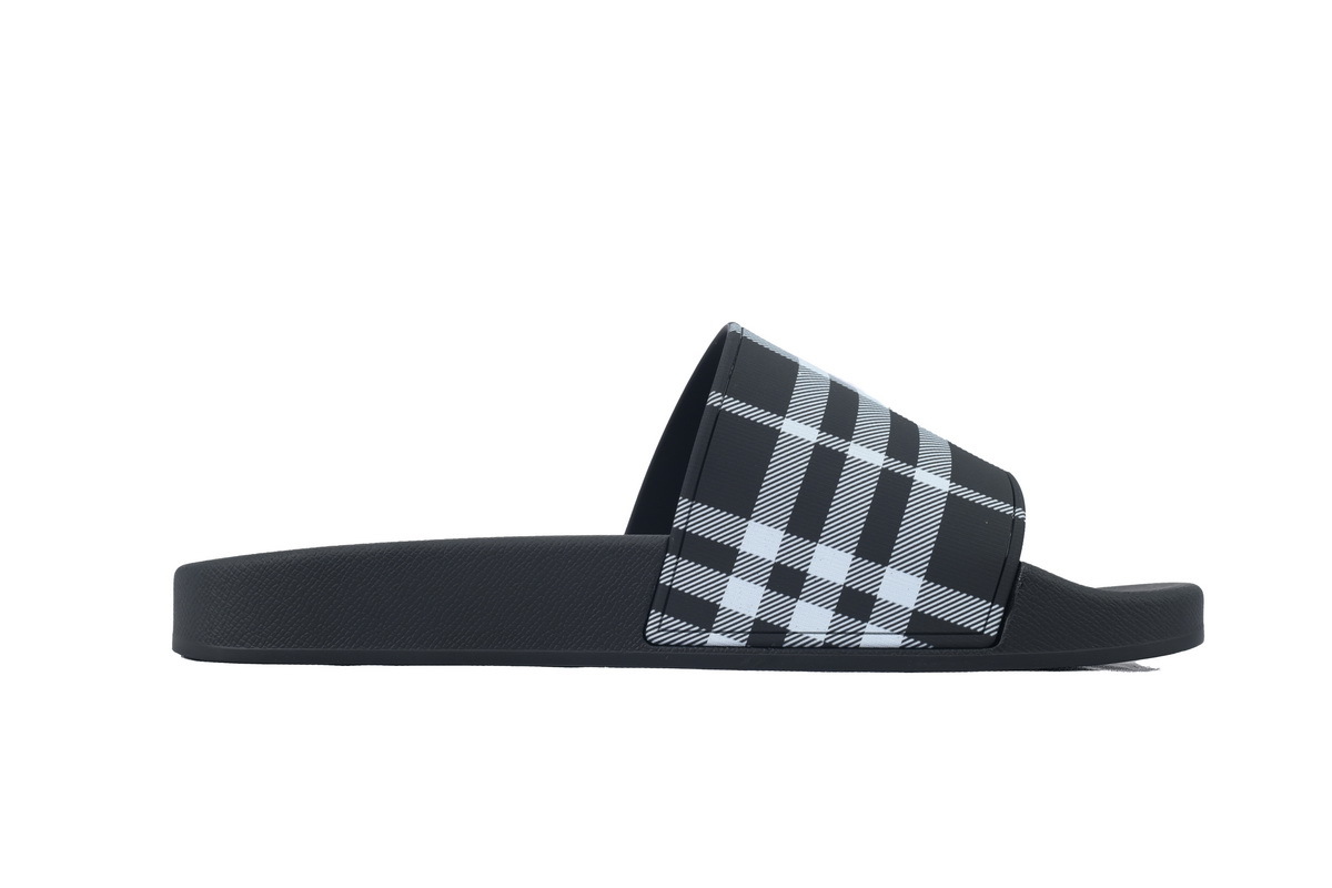Burberry Check  Black Calico Slippers 81075141