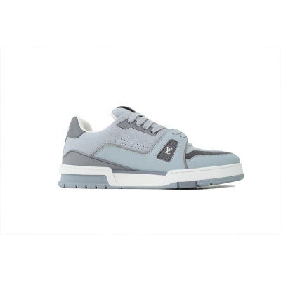 FLAME God LOUIS VUITTON Trainer Sneakers Gray 1AJCZ3 02
