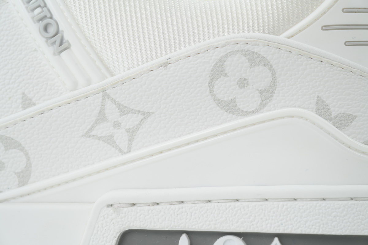 FLAME God LOUIS VUITTON Trainer Sneakers White Gray 1AJAX7