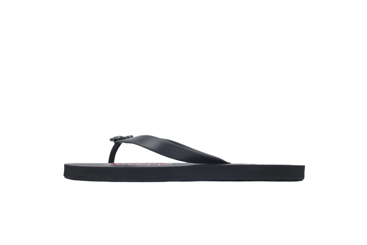Gucci Bottom Flower Black Slippers 659229 JFA00 1000