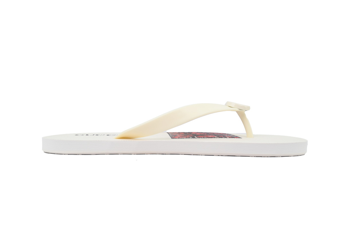 Gucci Bottom Flower Rice White Slippers 659229 JFA00 9061