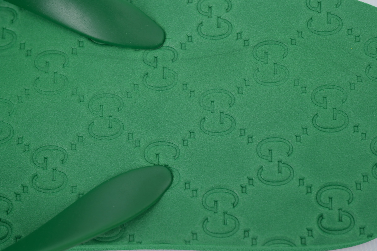 Gucci Double G Printed Green Slippers 692882 JFA00 3060