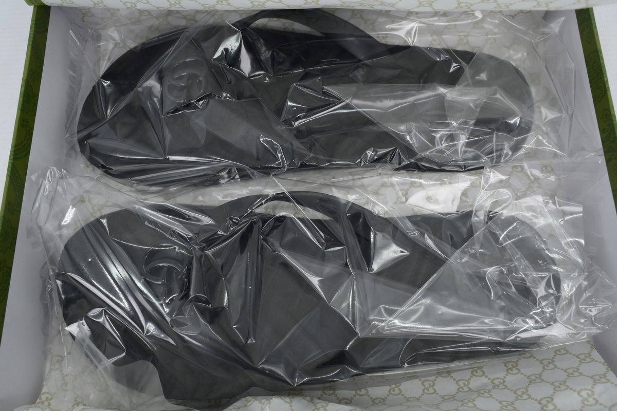 Gucci Double Black Slippers 692882 JFA00 1000