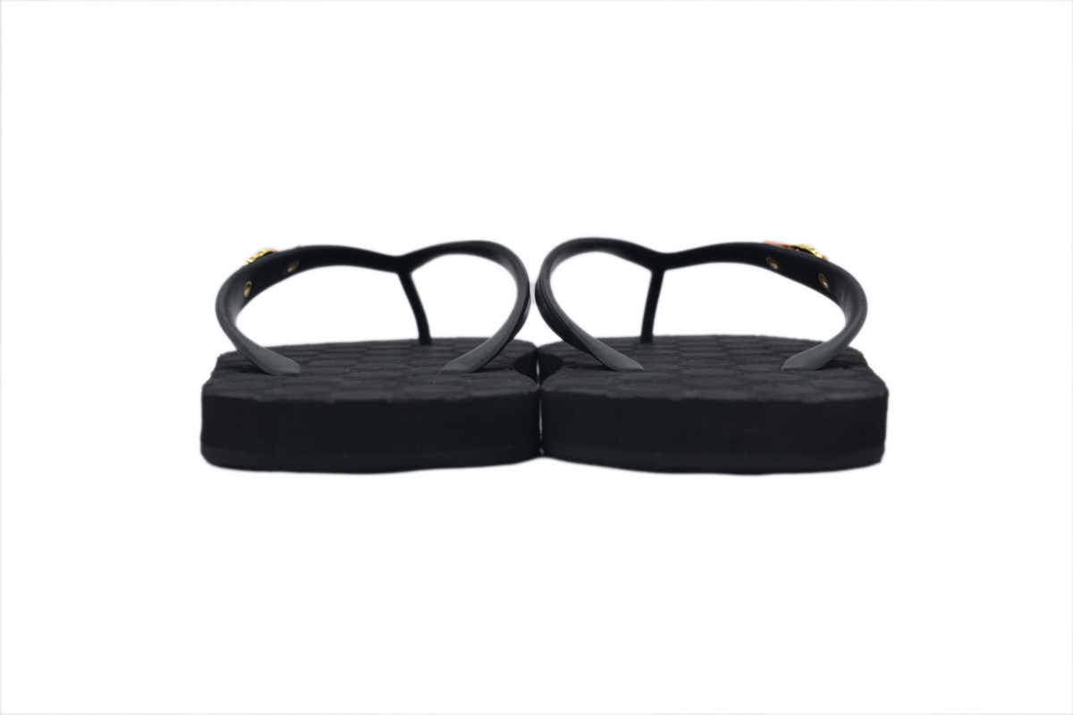 Gucci Printed Black Slippers 692882 JFA00 1000