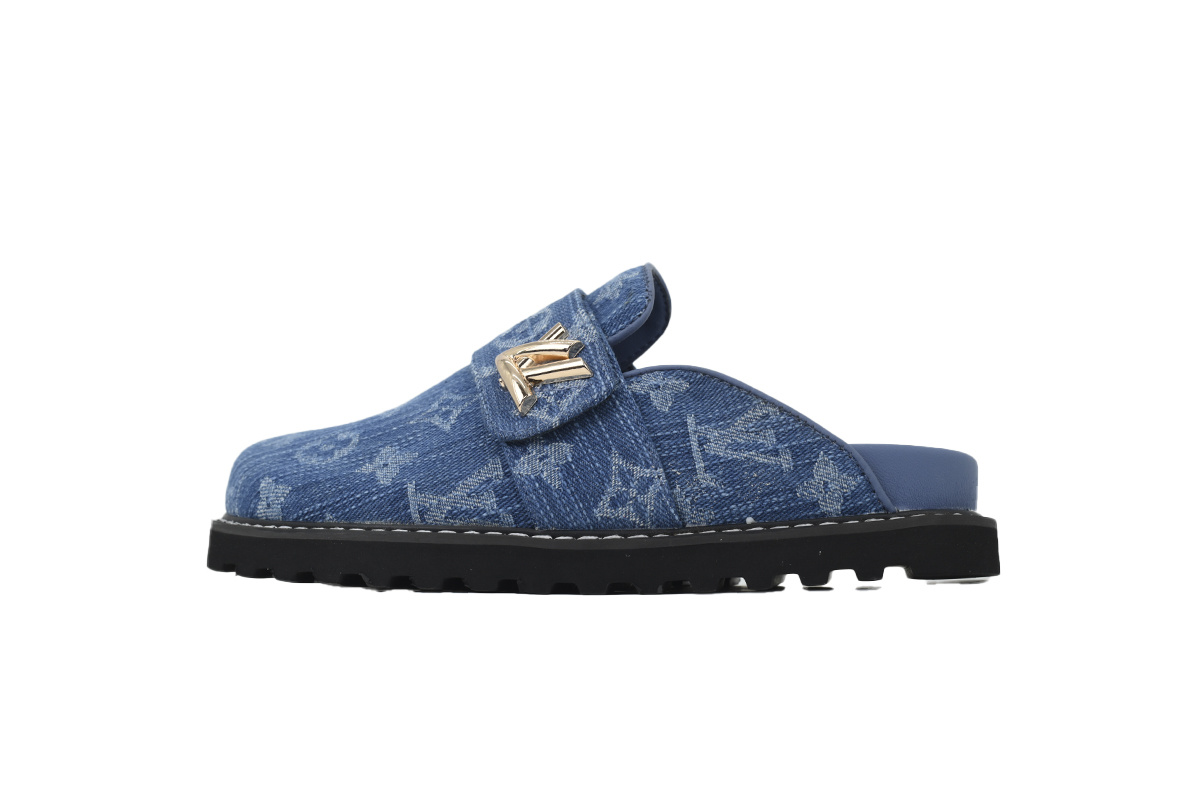 LOUIS VUITTON Cosy Comfort Blue Slippers 1AGVOS