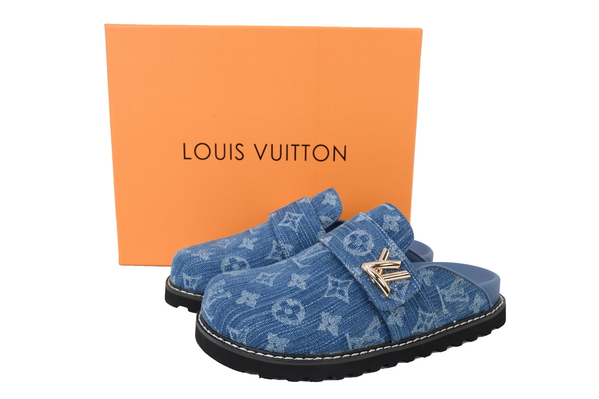 LOUIS VUITTON Cosy Comfort Blue Slippers 1AGVOS