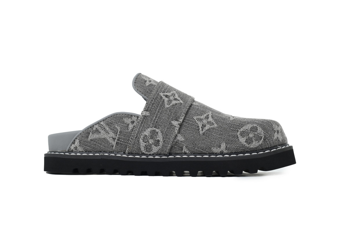 LOUIS VUITTON Cosy Comfort Grey Slippers 1AGVN8