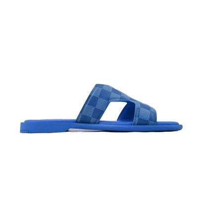LOUIS VUITTON Oasis Blue Check Slippers 1AC5E6 02