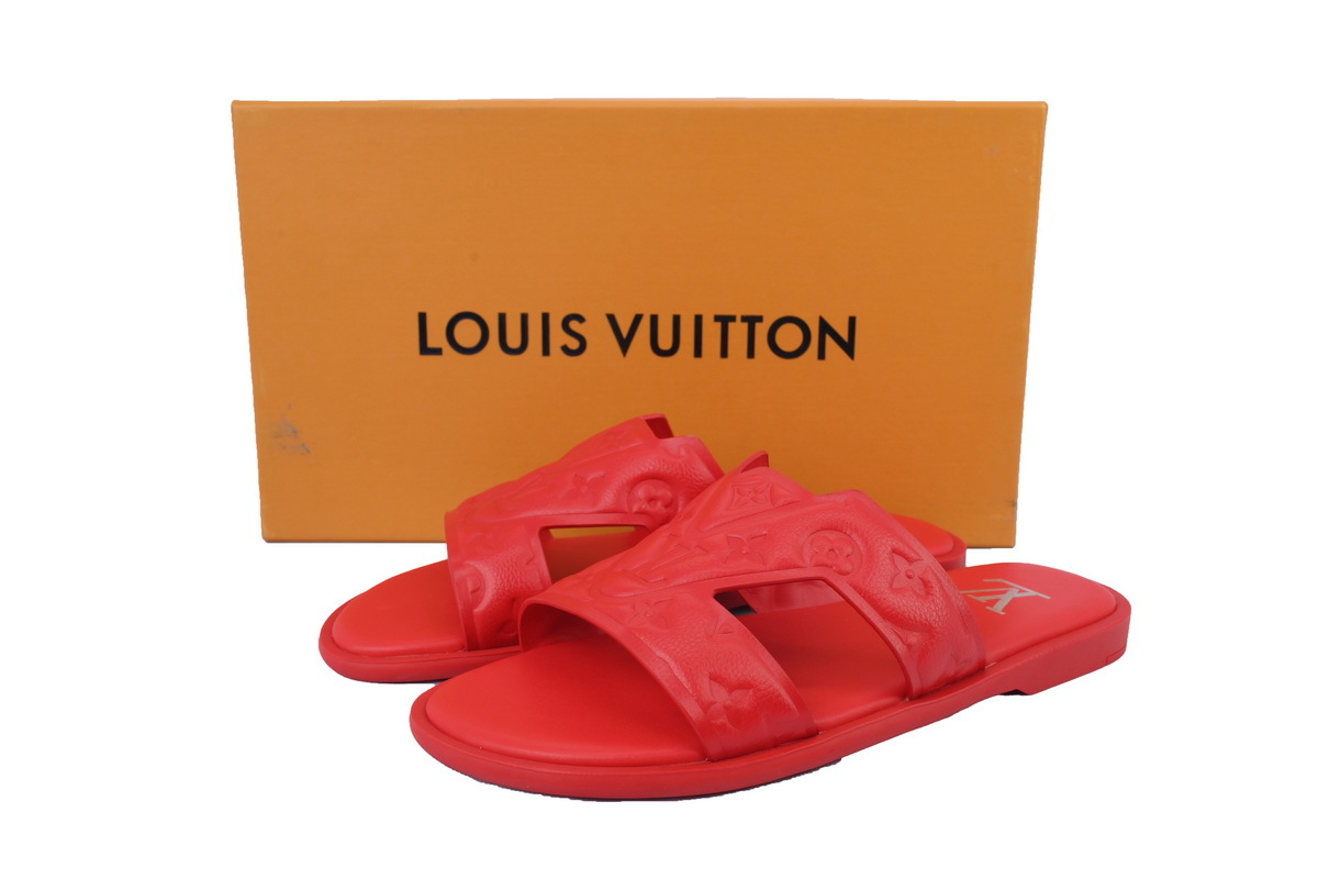 LOUIS VUITTON Oasis Red Embossing Slippers 1ACHJA