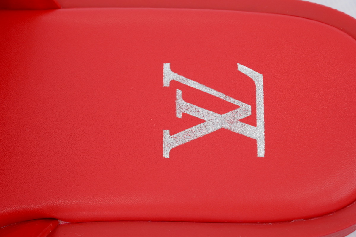 LOUIS VUITTON Oasis Red Embossing Slippers 1ACHJA