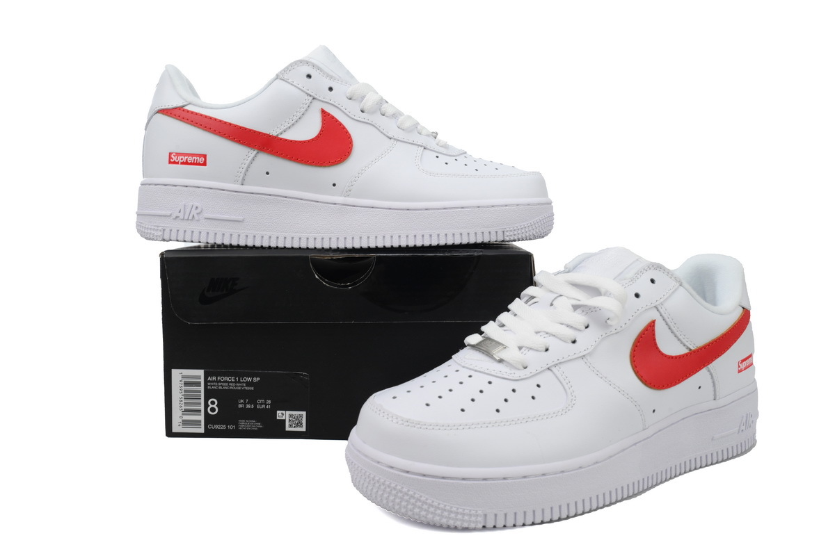 Supreme x Air Force 1 Low'Box Logo-Speed Red'Shanghai Exclusive CU9225-101
