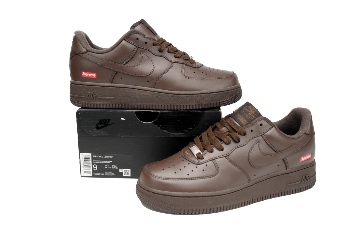 Supreme x Nike Air Force 1 Low "Baroque Brown" CU9225-200