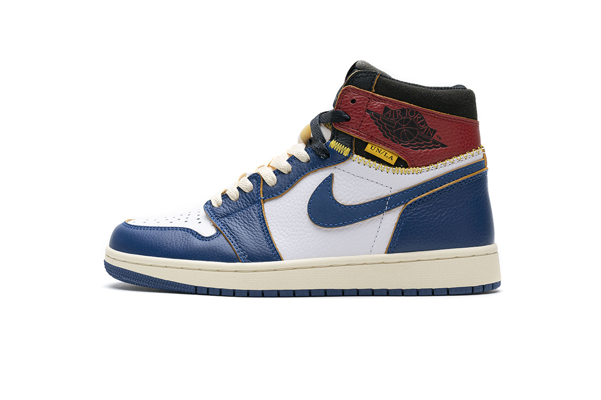 FLAME God Air Jordan 1 Retro High Union Los Angeles Blue Toe BV1300-146