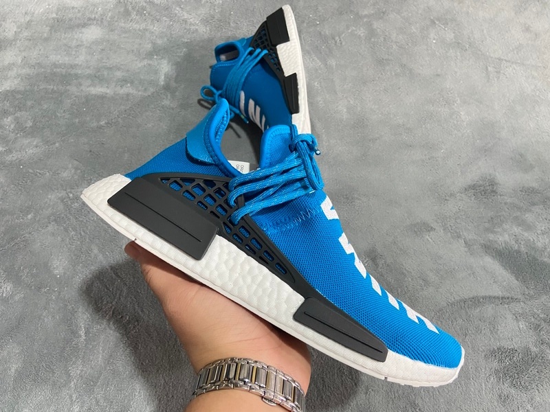 Pharrell Williams x Adidas Originals NMD HU Human Being Sharp Blue BB0618