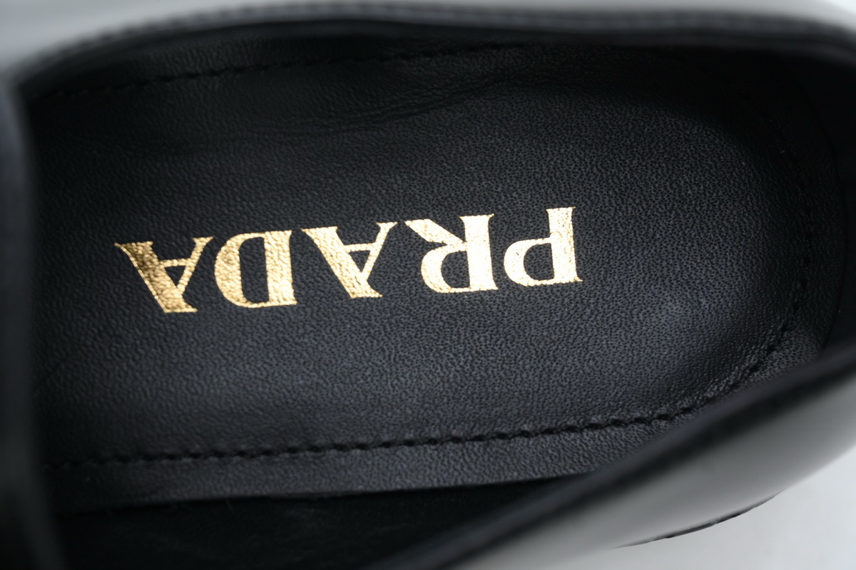 Prada Black Chocolate Brushed Leather Loafers 2DE127_055_F0002_F_G000