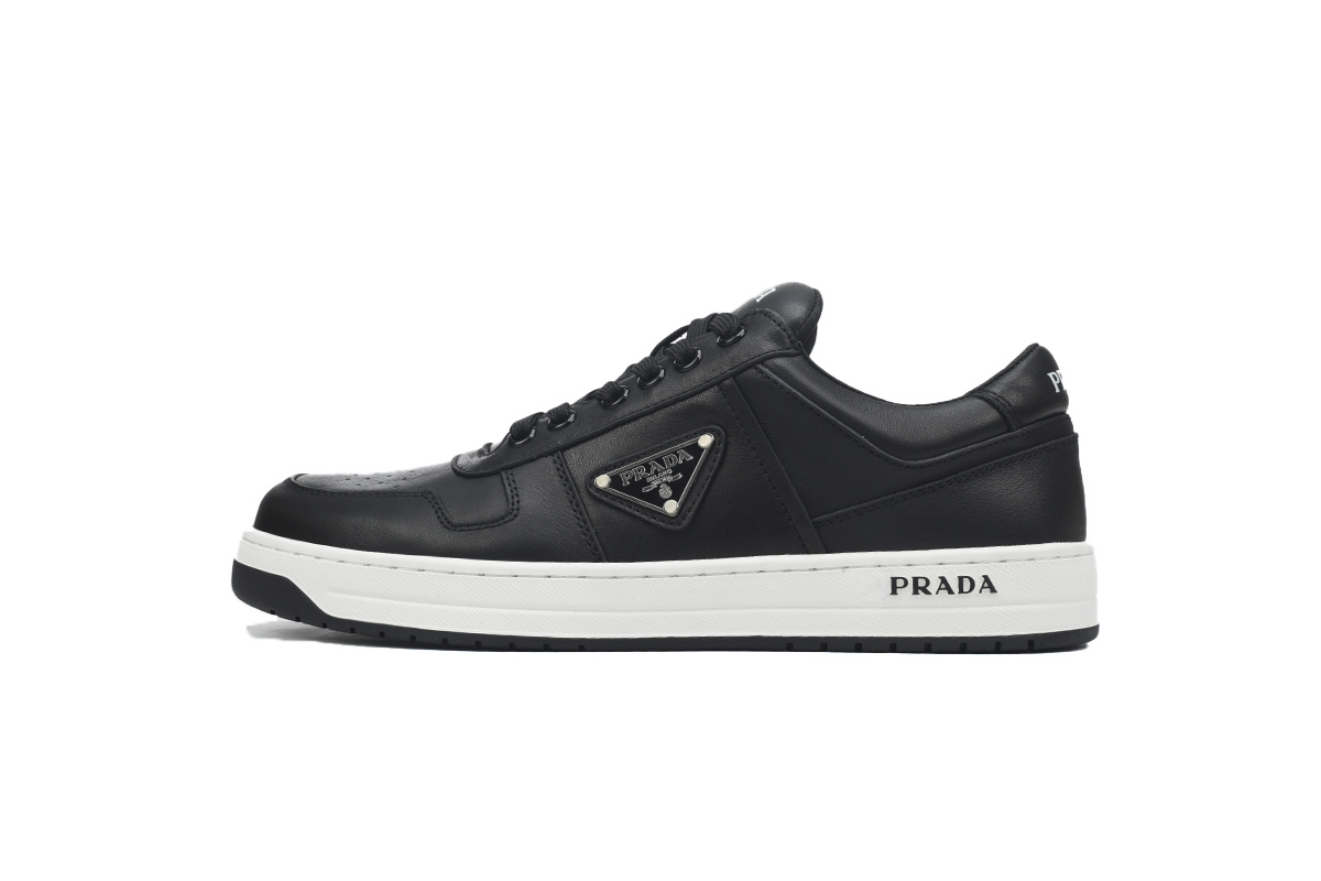 Prada Downtown Low Sneakers Black White Sole 2EE364_3LJ6_F0632_F_D001