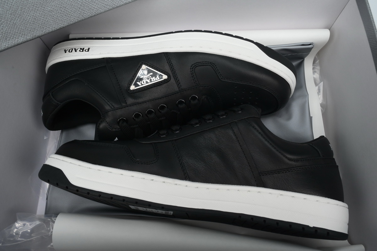 Prada Downtown Low Sneakers Black White Sole 2EE364_3LJ6_F0632_F_D001