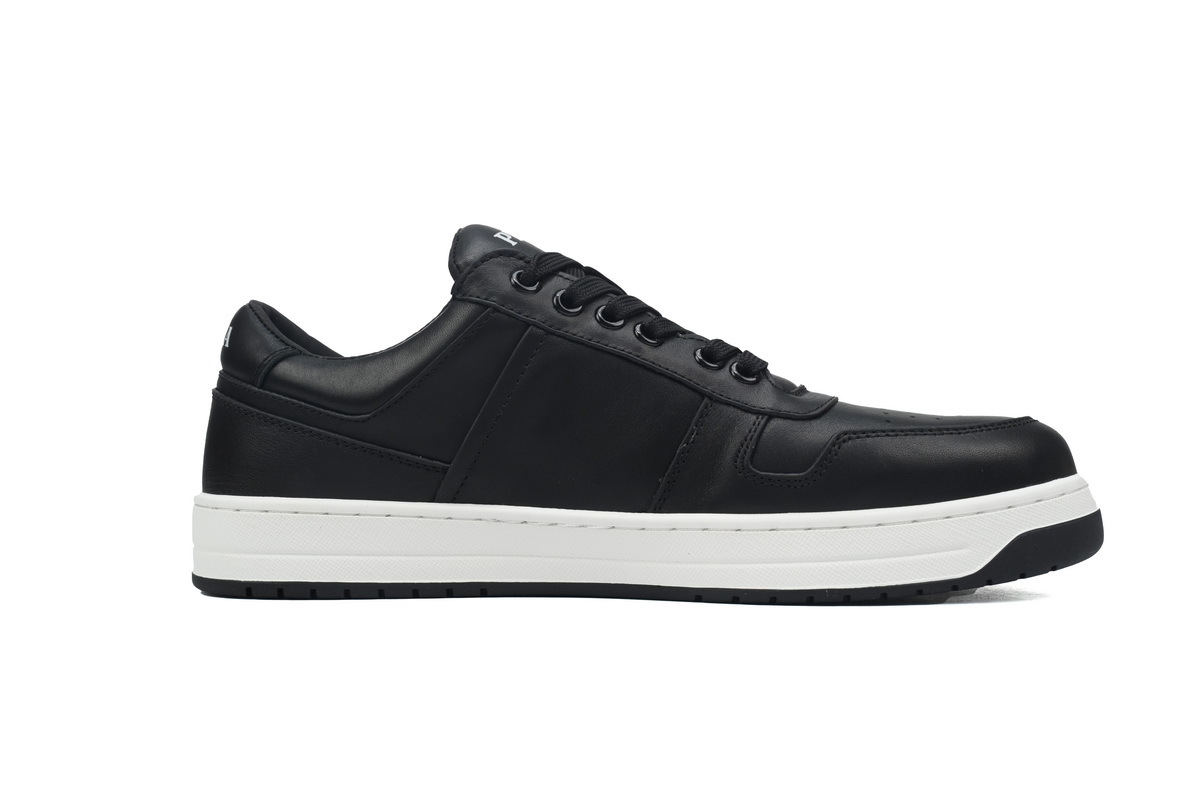 Prada Downtown Low Sneakers Black White Sole 2EE364_3LJ6_F0632_F_D001