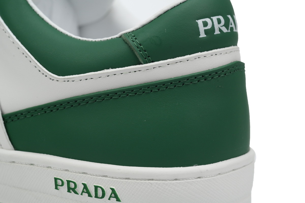 Prada Downtown Low Sneakers White Green 2EE364_3LKG_F0A8Z_F_D001
