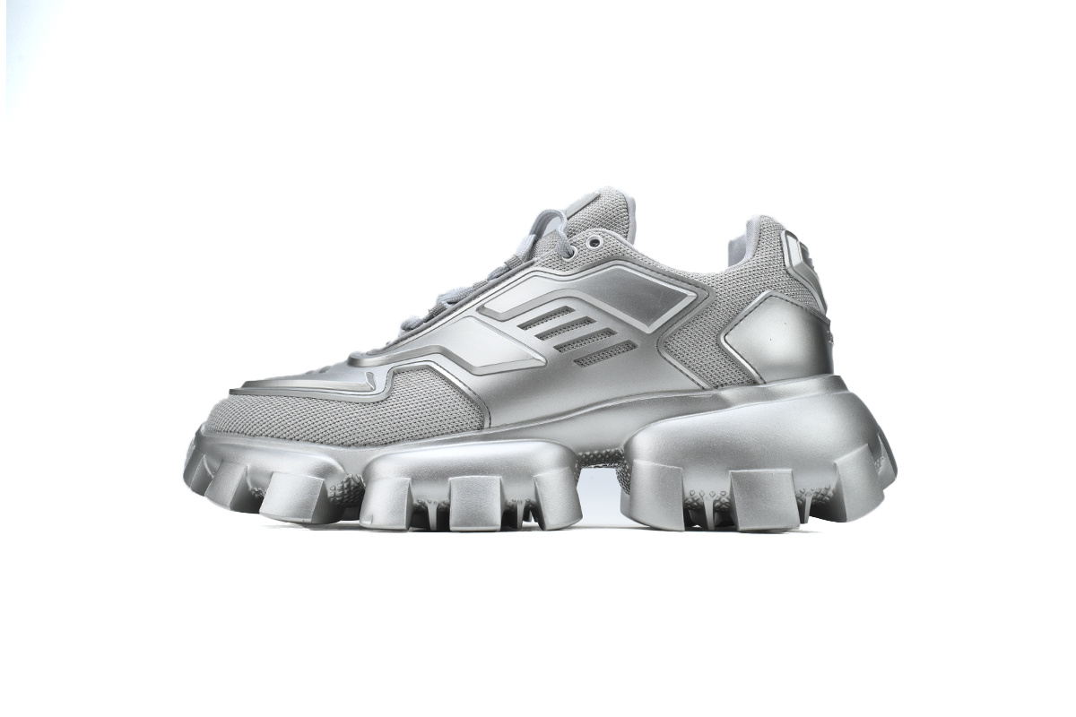 Prada Sneakers Silvery 2EG293_3KZU_F0118