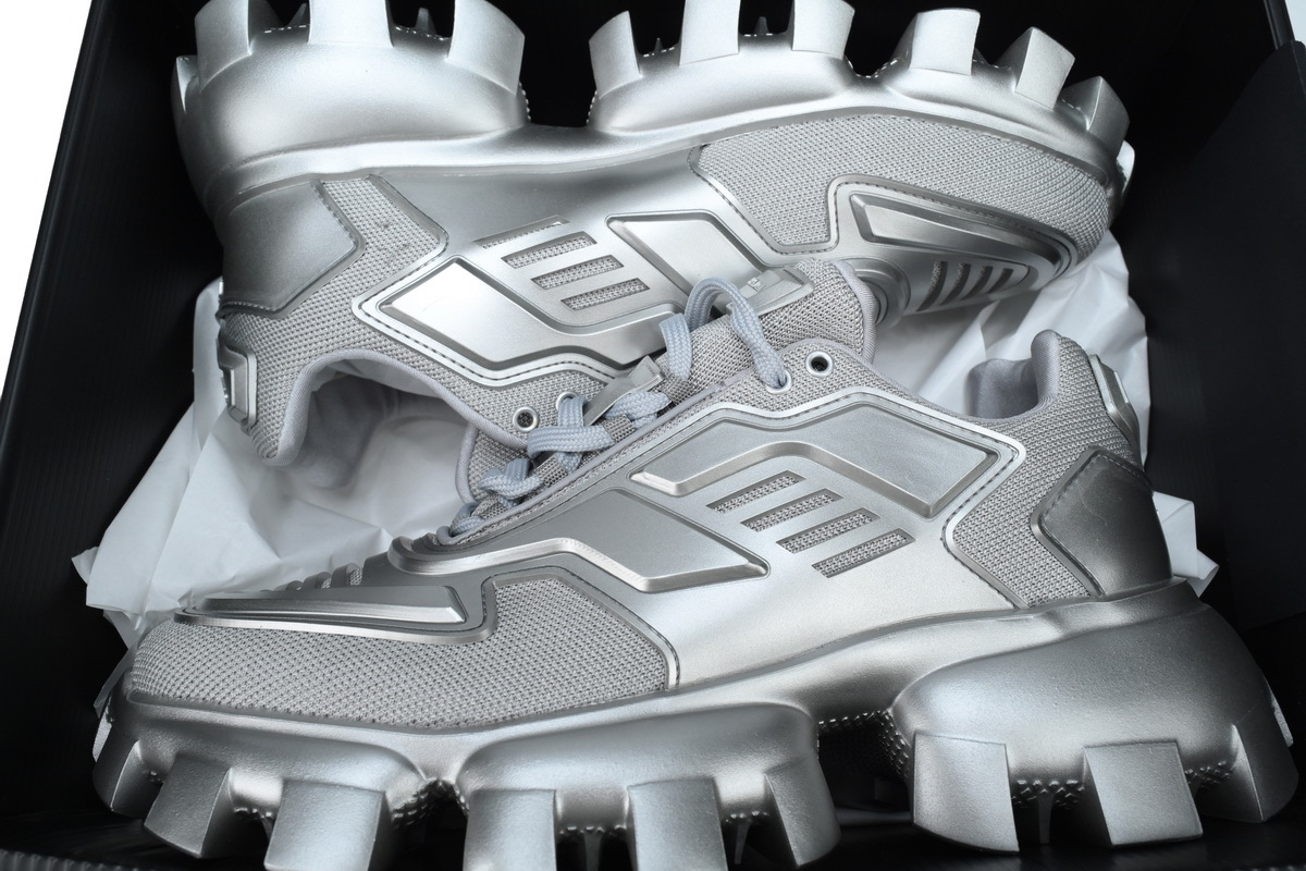 Prada Sneakers Silvery 2EG293_3KZU_F0118