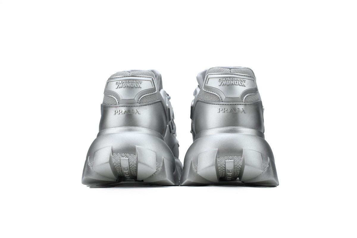 Prada Sneakers Silvery 2EG293_3KZU_F0118