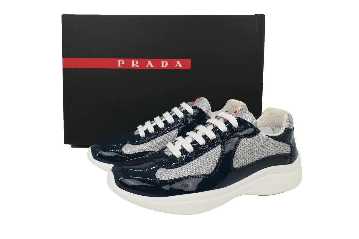 Patent leather and technical fabric Prada America's Cup sneakers 4E3400_ASZ_F0FJT