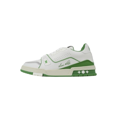 Louis Vuitton Trainer Low '#54 Signature - White Green' 1ABNIS 01