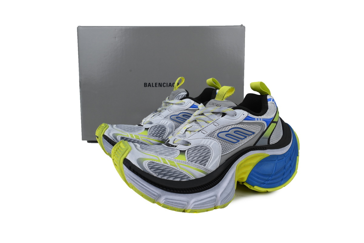 Balenciaga 10XL White Gray Black White Blue Fluorescent Green 784342 W2MV2 9741
