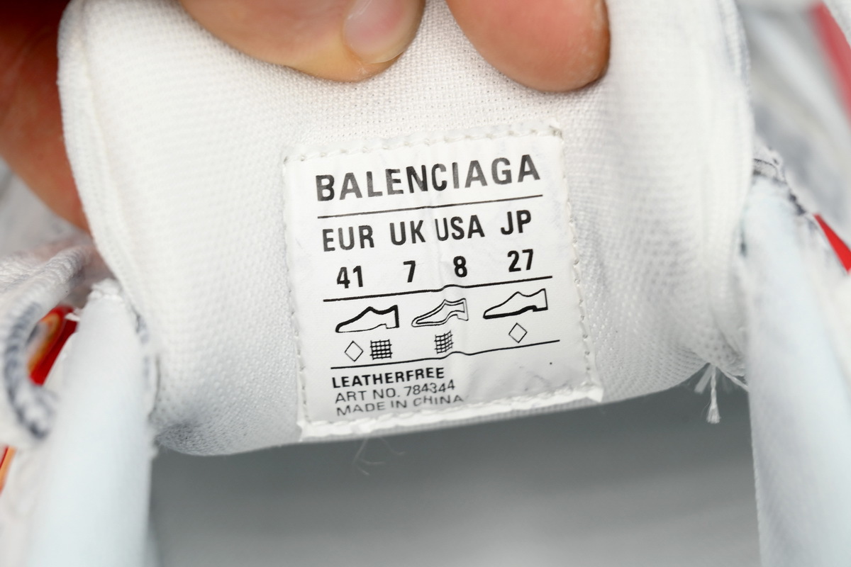 Balenciaga 10XL White Gray White Red 784342 W2MV2 9060