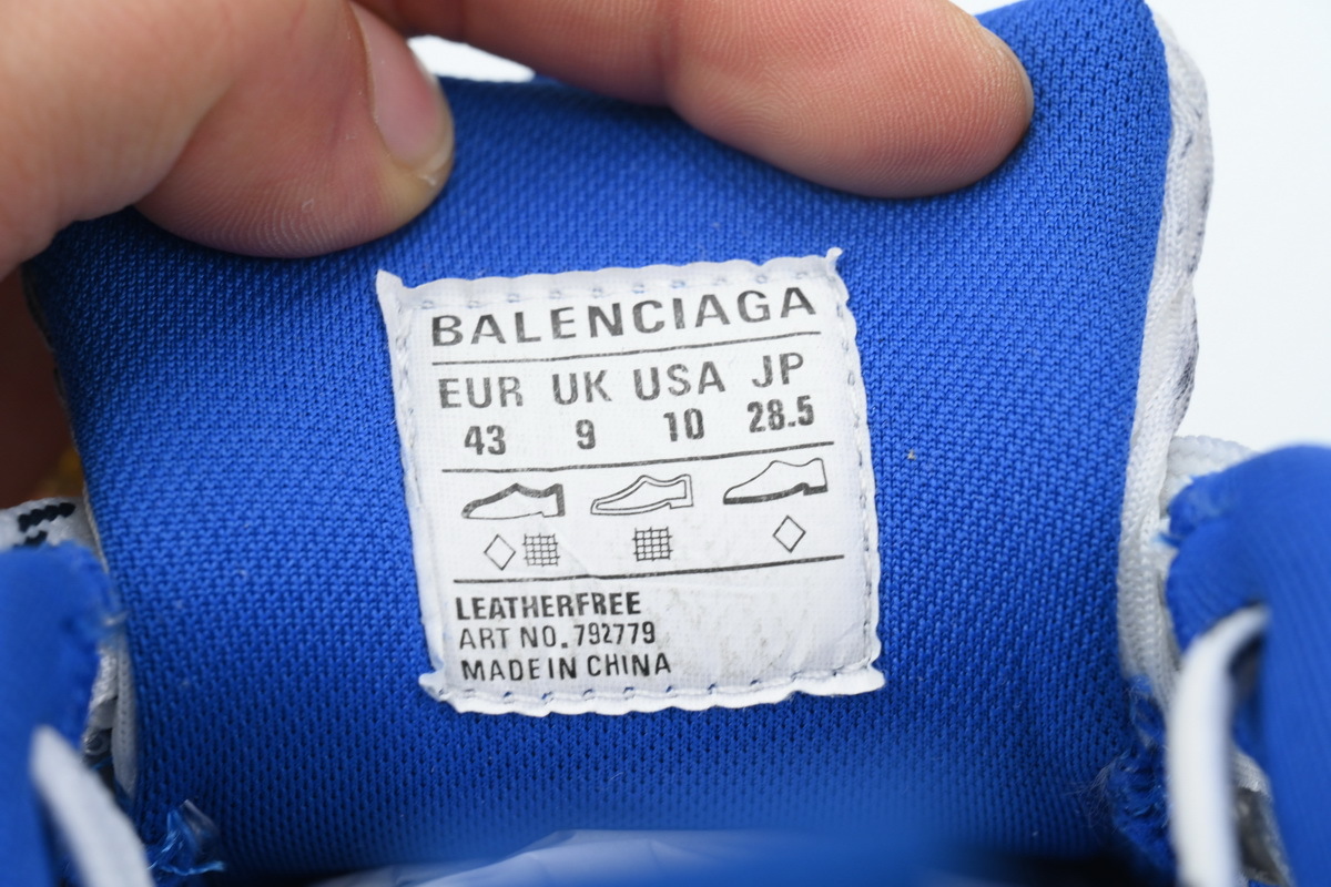 Balenciaga 10XL White Silver Blue 784342 W2MV2 6326
