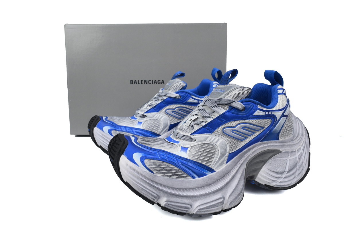 Balenciaga 10XL White Silver Blue 784342 W2MV2 6326