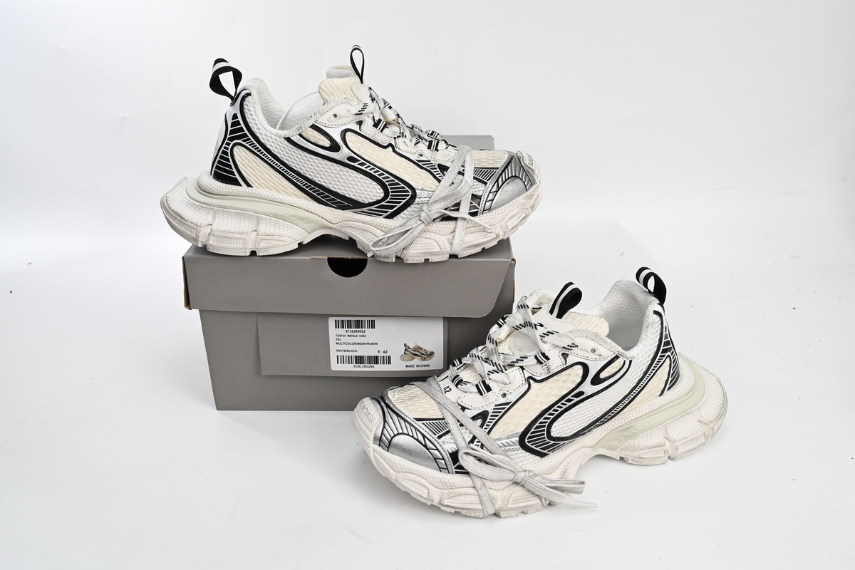Balenciaga 3XL Silver Rice White Black 542229 W1RB5 0352