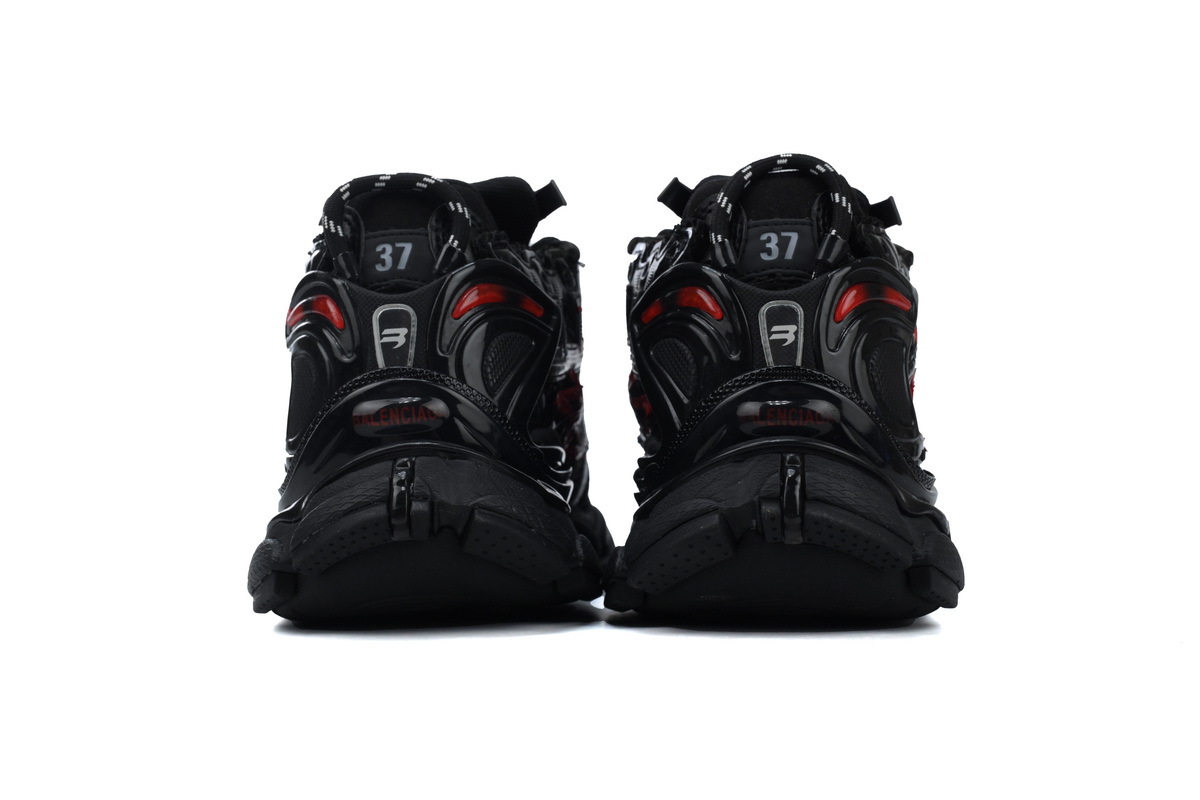 Balenciaga Runner Black And Red Characters 677402 W3RB1 0102