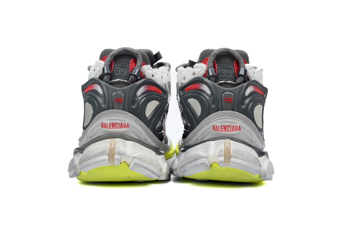 Balenciaga Runner White Black and Red 677402 W3RB2 9167