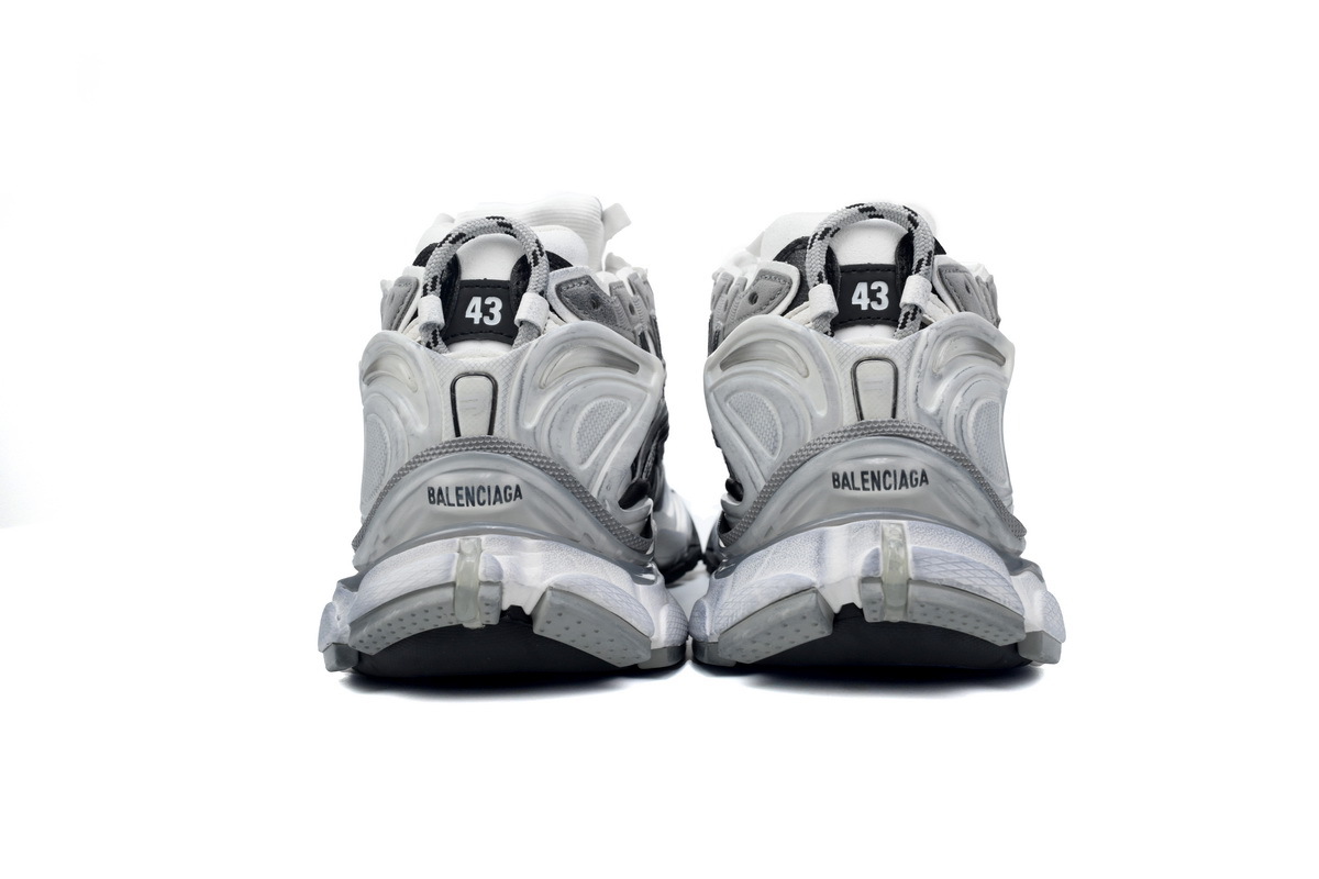Balenciaga Runner White Black Gray 677402 W3RB2 9012