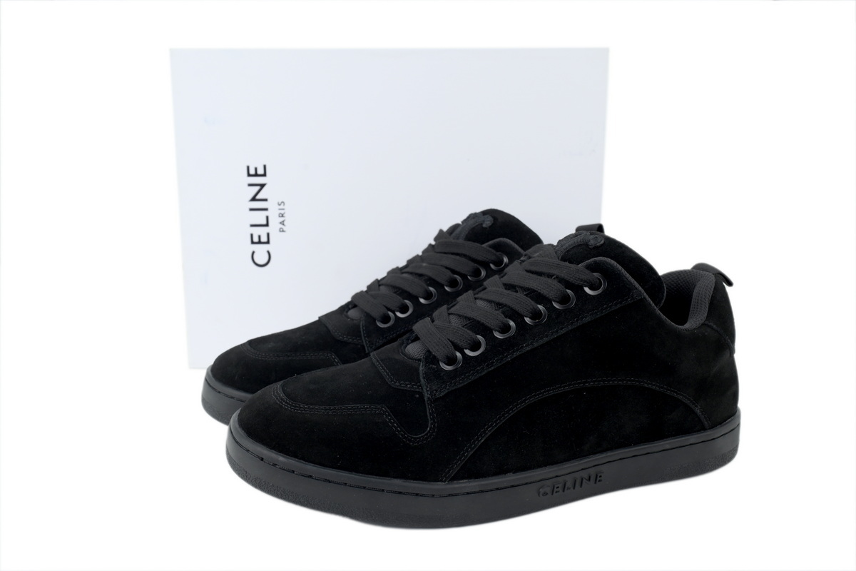 CELINE HUNTINGTON LOW LACE-UP SNEAKER Black  361014976C.38NO