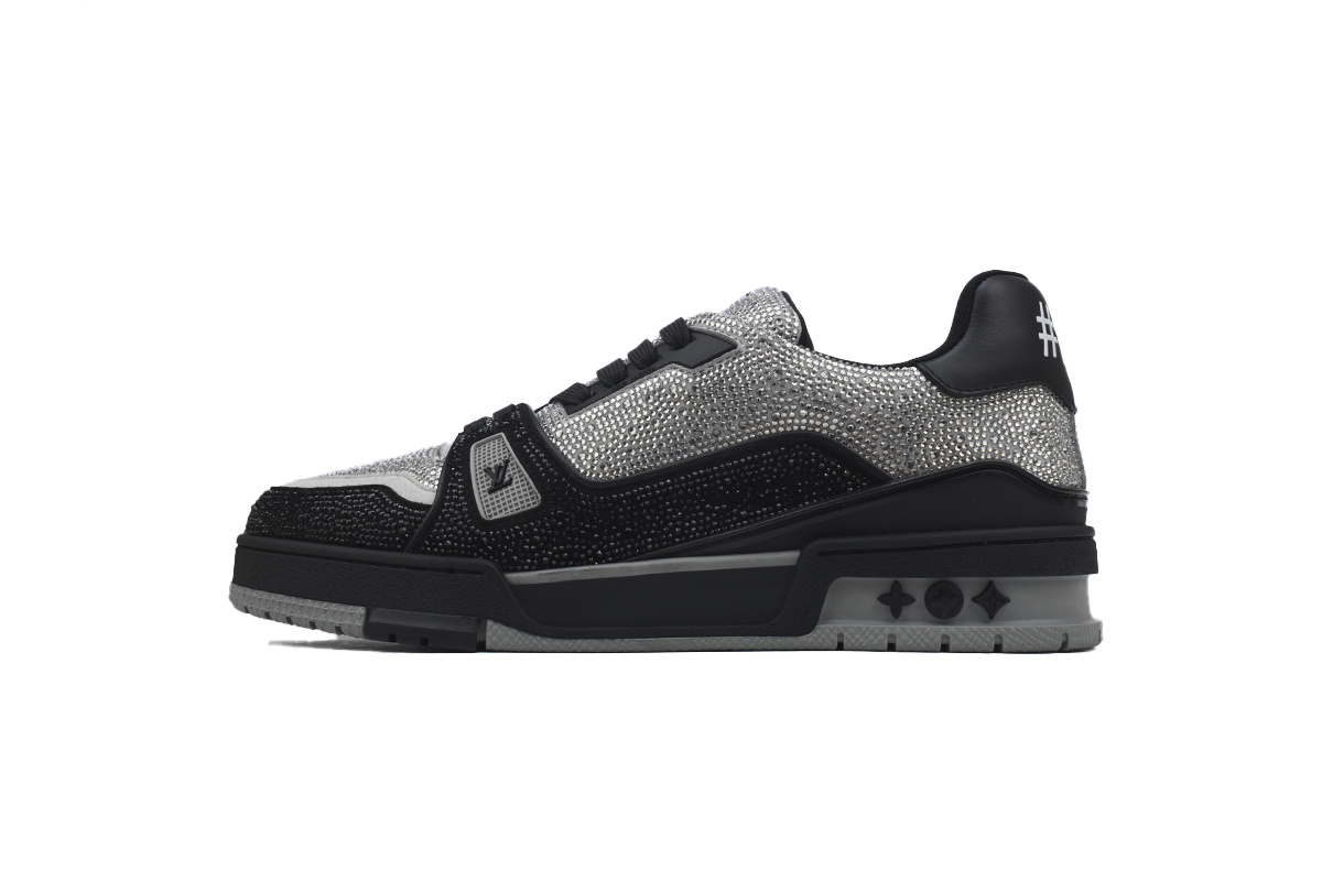 Louis Vuitton Trainer Black Silver Crystals 1A9JVY
