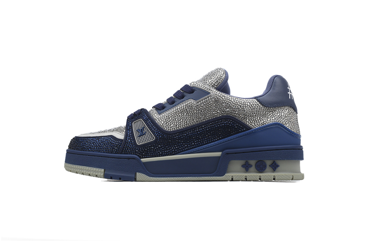 Louis Vuitton Trainer Marine Grey Crystals 1AA6RB
