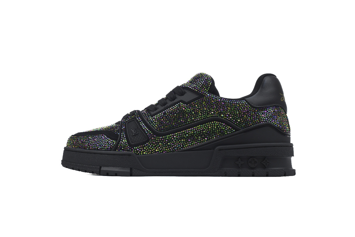 Louis Vuitton Trainer Black Crystals 1A815L