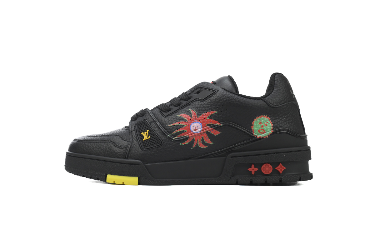 LV Yayoi Kusama x Louis Vuitton Trainer Black 1ABD2W
