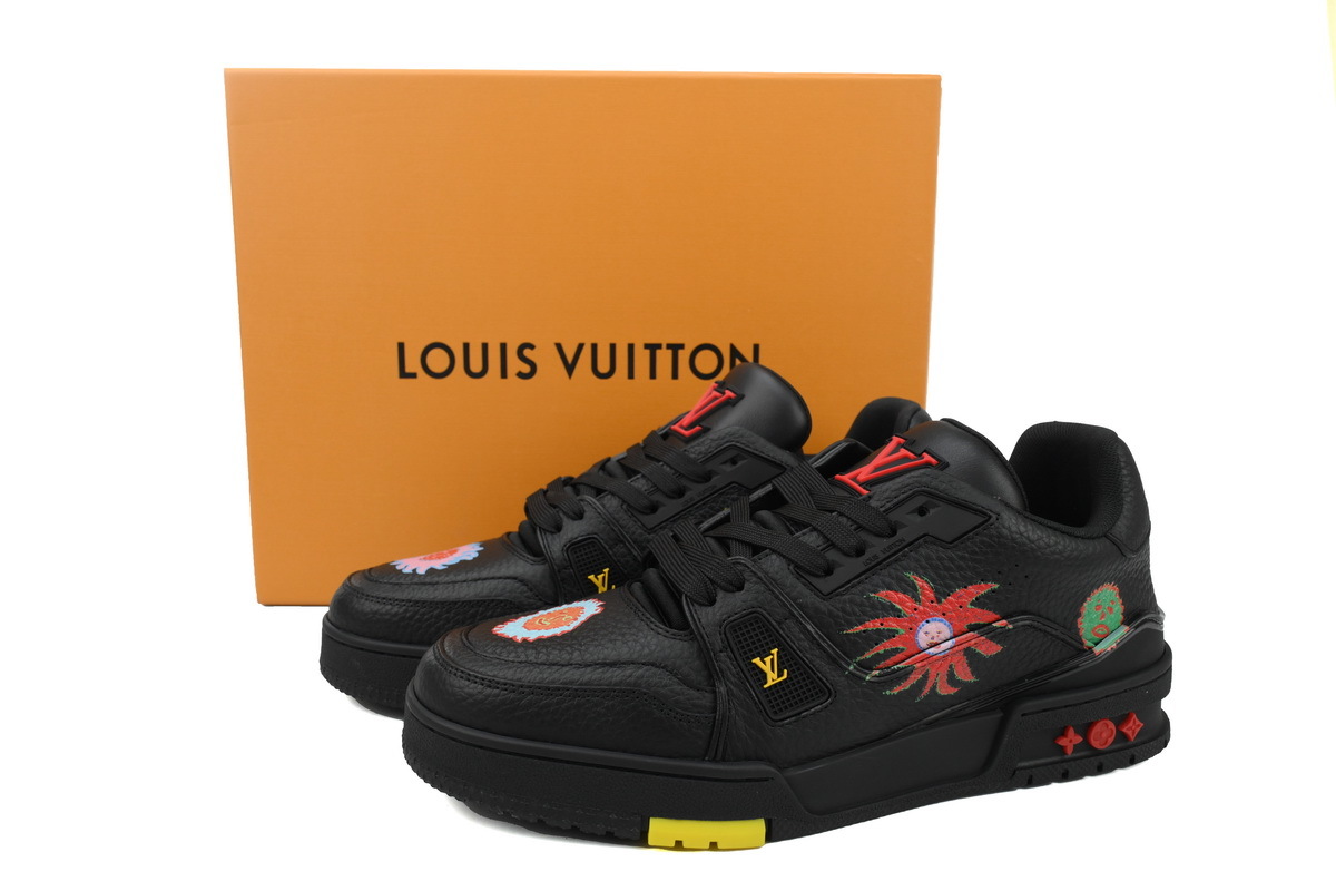 LV Yayoi Kusama x Louis Vuitton Trainer Black 1ABD2W