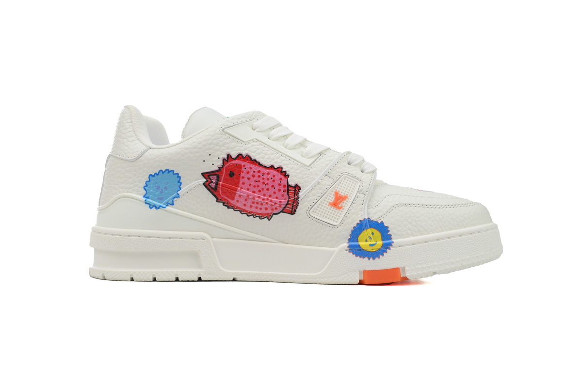 LV Yayoi Kusama x Louis Vuitton Trainer White 1ABD3G