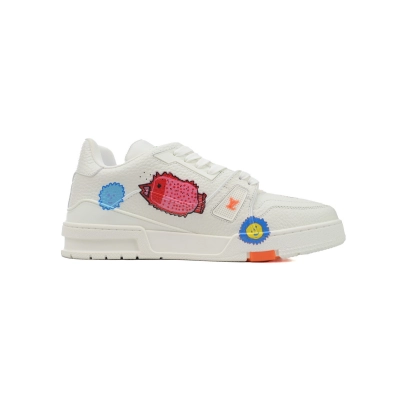 LV Yayoi Kusama x Louis Vuitton Trainer White 1ABD3G 02