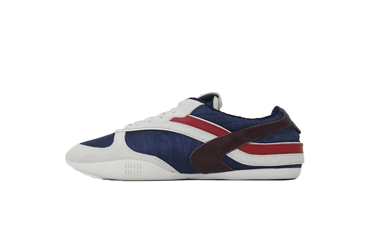 Miu Miu Wmns Gymnasium Sneaker 'Baltic blue/burgundy' 5E428E_71L_F001Z_F_A005