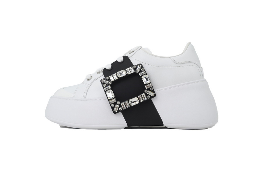 Roger Vivier White And Black Buttons RVW73729110LXQ9996