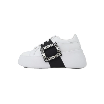 Roger Vivier White And Black Buttons RVW73729110LXQ9996 01