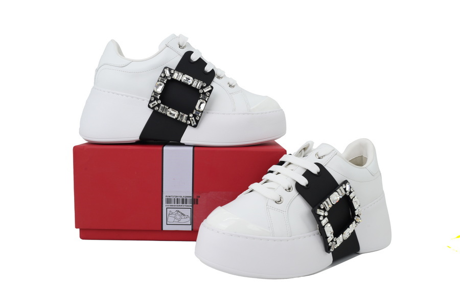 Roger Vivier White And Black Buttons RVW73729110LXQ9996