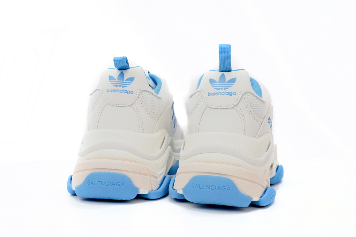 adidas x Balenciaga Triple S White And Blue Bars 712764 W2ZB3 9040