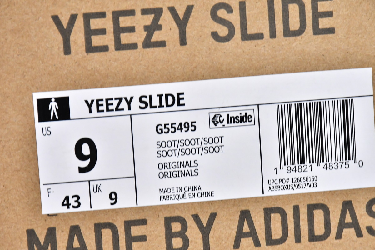 adidas Yeezy Slippers Slide Soot G55495
